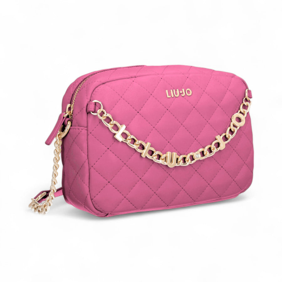 Borsa donna a tracolla rosa matelassé