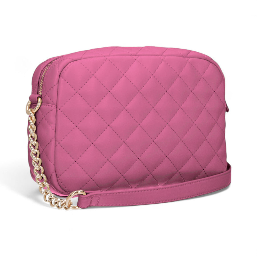 Borsa donna a tracolla rosa matelassé