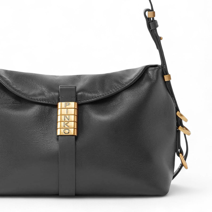 Borsa donna a spalla piccola Saddle Bag Baguette in pelle