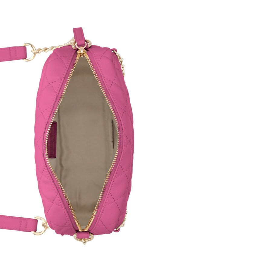 Borsa donna a tracolla rosa matelassé