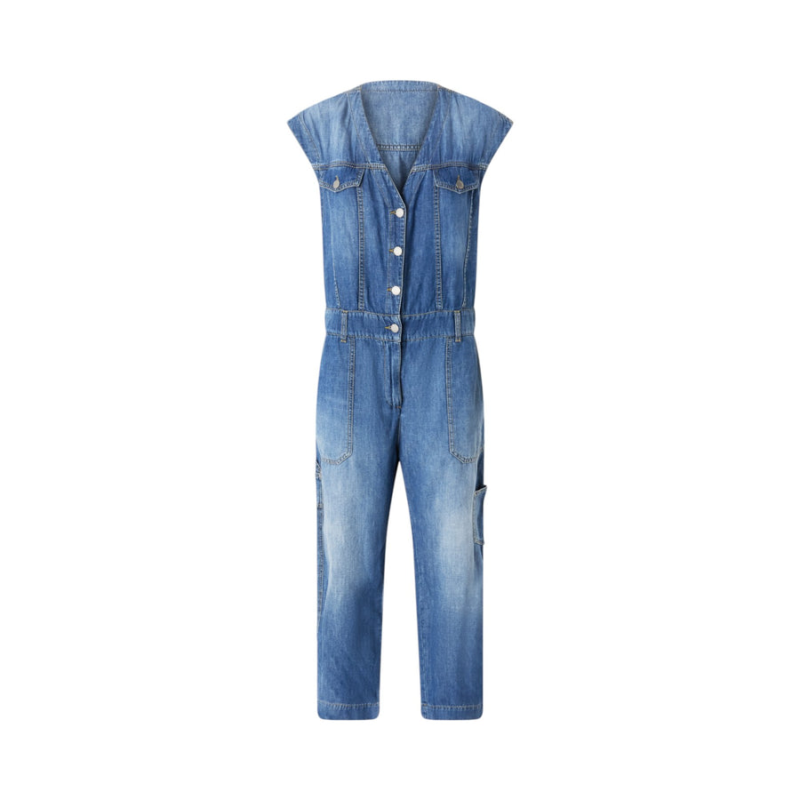 Tuta donna jeans senza maniche