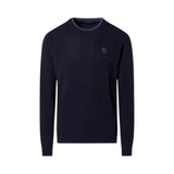 Maglione uomo girocollo con logo ricamato