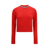 Maglia donna in misto lana con collo gioiello