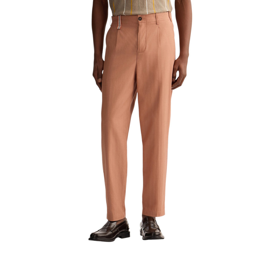Pantaloni jacquard in misto lino