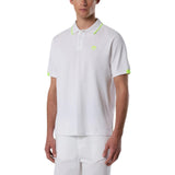 Polo uomo con dettagli fluo