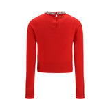 Maglia donna in misto lana con collo gioiello