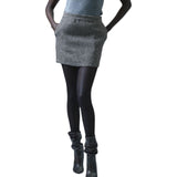 Minigonna donna in pied de poule