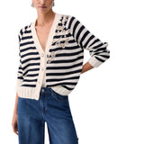 Cardigan donna con ricami gioiello