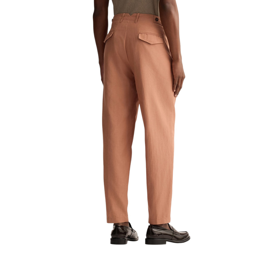 Pantaloni jacquard in misto lino