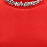 Maglia donna in misto lana con collo gioiello