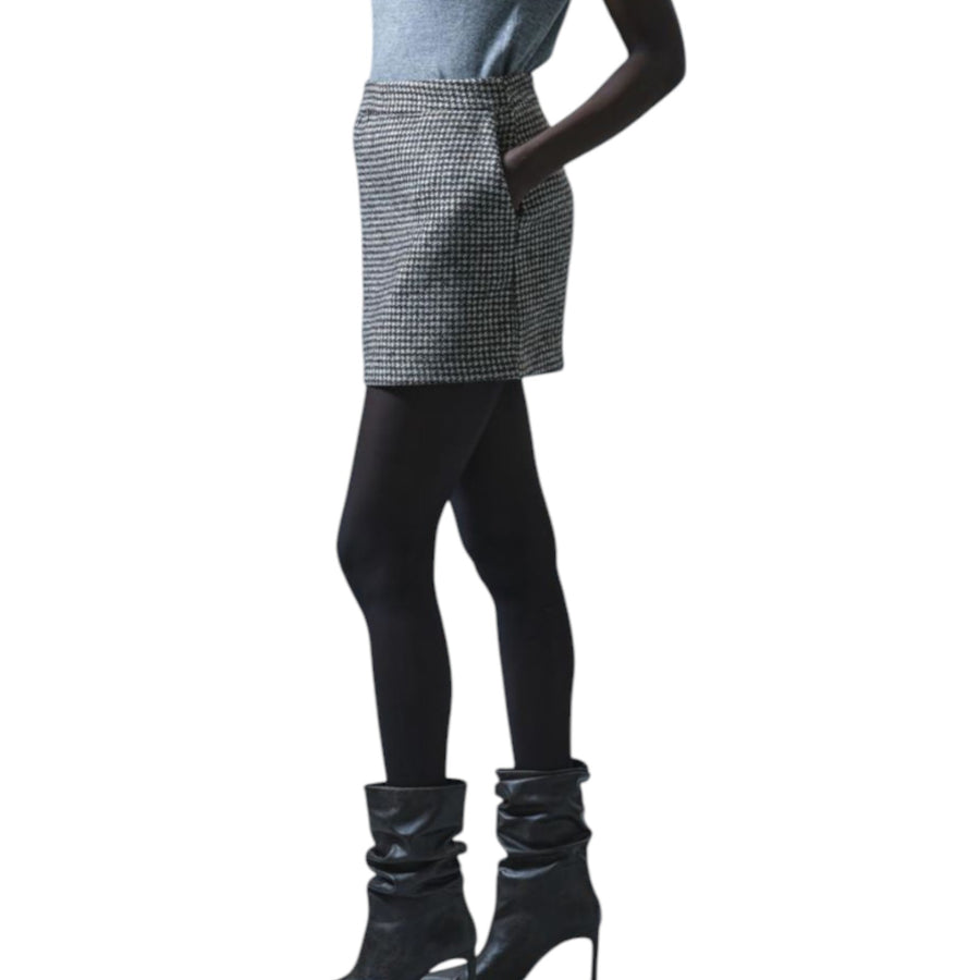 Minigonna donna in pied de poule