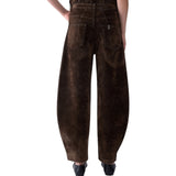 Pantaloni donna balloon in velluto