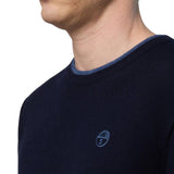 Maglione uomo girocollo con logo ricamato