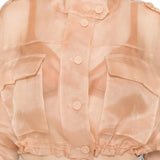 Caban donna  cropped in seta