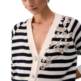 Cardigan donna con ricami gioiello