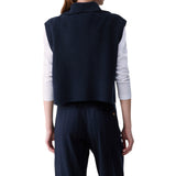 Gilet donna in lana con ricamo gioiello