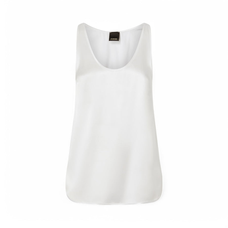 Canotta donna in satin di seta stretch