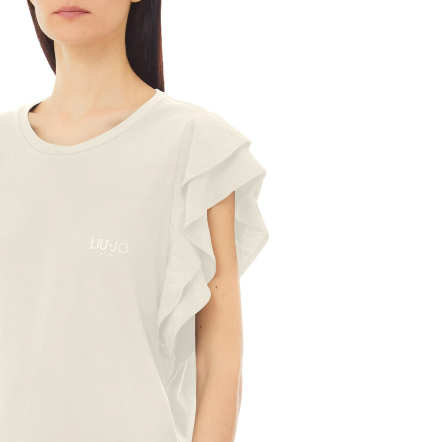 T-shirt donna con rouches