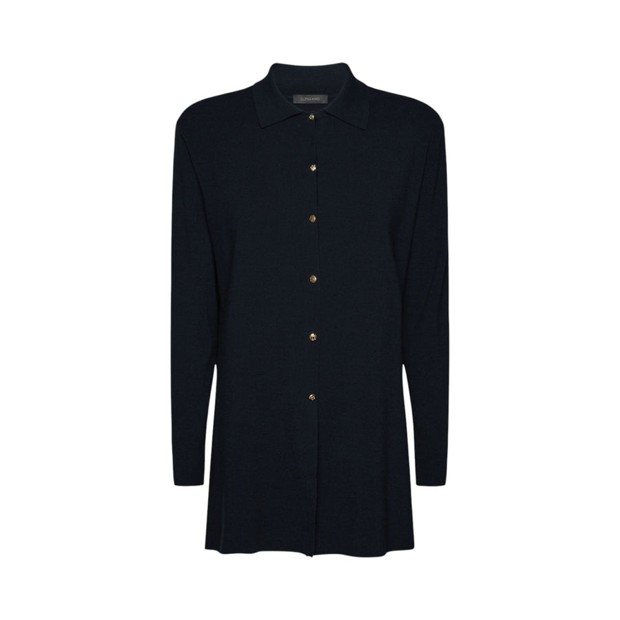 Cardigan donna lungo con colletto