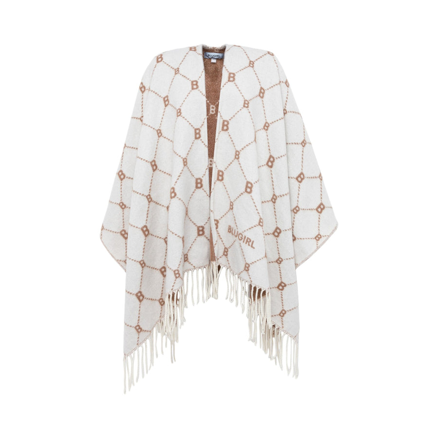 Poncho donna con logo all over