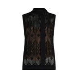Top donna in maglia con fiocco