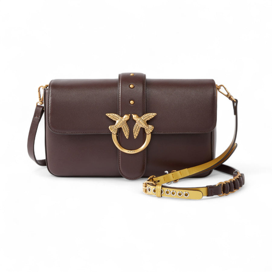 Borsa donna a mano media Love Bag One Slouchy in pelle con doppia tracolla