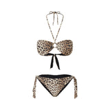 Bikini donna animalier top e brasiliana