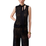 Top donna in maglia con fiocco