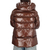 Piumino donna in crystal nylon con cappuccio