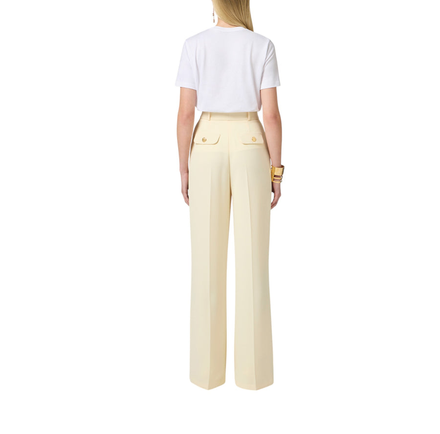 T-shirt donna in jersey con stampa e ricamo