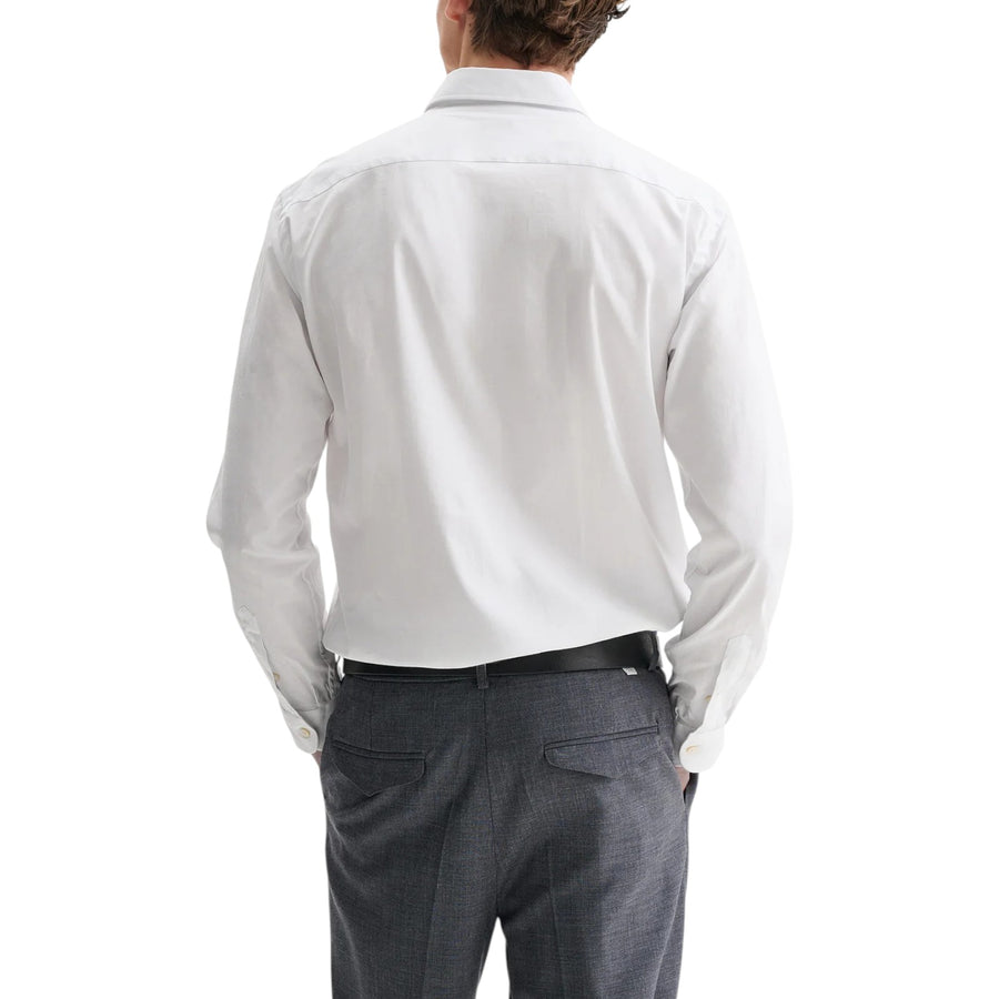 Camicia uomo in popeline con collo alla francese