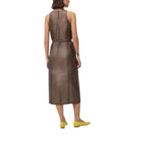 Abito donna midi in raso di viscosa
