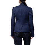 Giacca donna sfiancata doppiopetto in misto lino