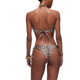 Bikini donna animalier top e brasiliana