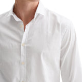 Camicia uomo in popeline con collo alla francese