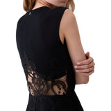 Abito donna in maglia con dettaglio in pizzo