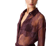 Camicia donna in pizzo chantilly