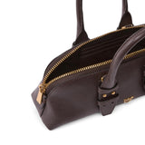 Borsa donna a mano piccola Escape Bag Horizontal in pelle fiore