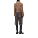 Giacca donna in tweed bouclé con bottoni a contrasto