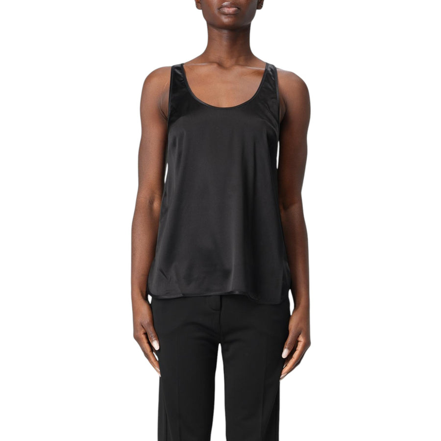 Canotta donna in satin di seta stretch