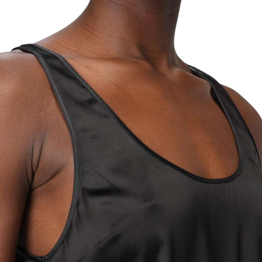 Canotta donna in satin di seta stretch