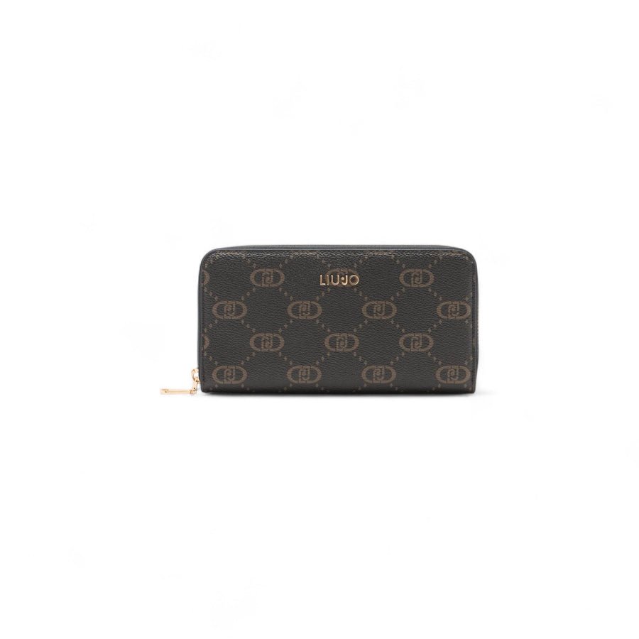 Portafoglio donna grande zip around con logo