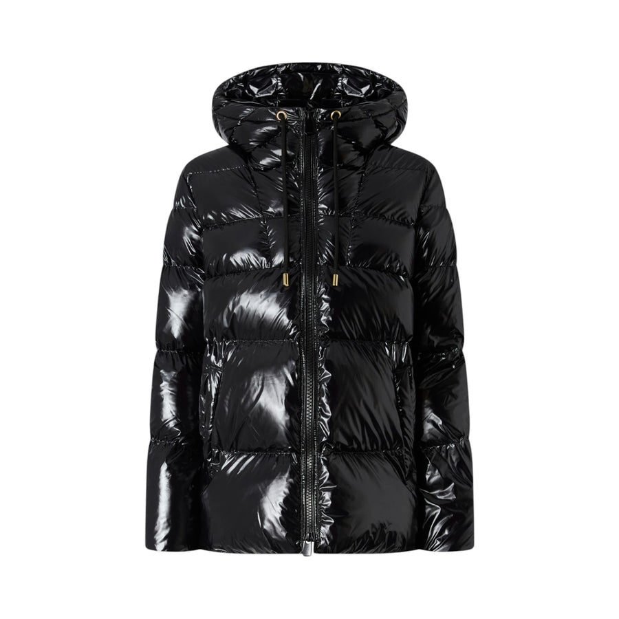 Piumino donna in crystal nylon con cappuccio