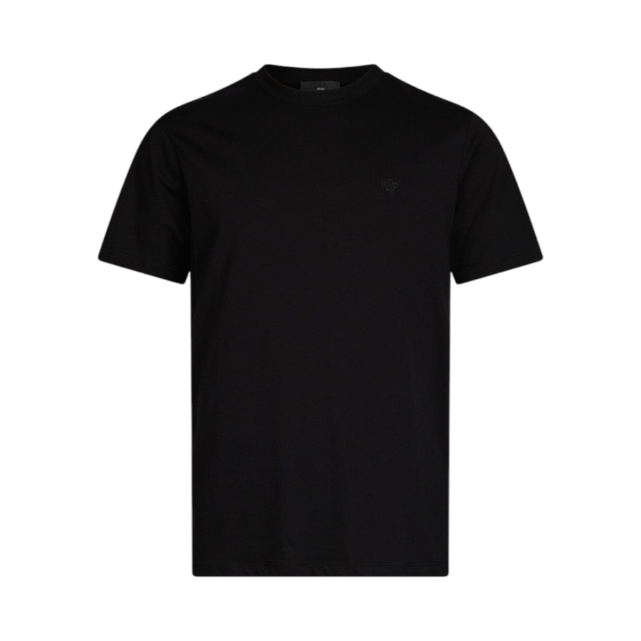 T-shirt uomo nera con logo