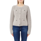Cardigan donna in misto lana e alpaca