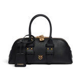 Borsa donna a mano piccola Escape Bag Horizontal in pelle fiore