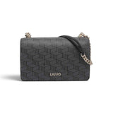 Borsa donna a tracolla con logo marrone scuro