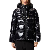 Piumino donna in crystal nylon con cappuccio