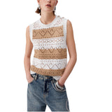 Top donna in maglia crochet