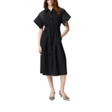 Abito donna chemisier midi con cintura